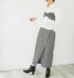 状態良好！ローリーズファーム★チェック3WAYベルト付タイトスカート ★M