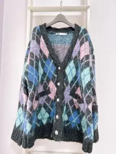 ZARAザラ⭐︎アーガイルニットカーディガンS