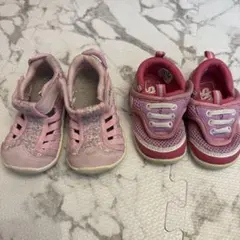 まとめ売り　ピンク花柄ベビーシューズ 14.0cm VANS12.5cm