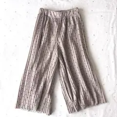 ベージュドット プリーツパンツ 110cm