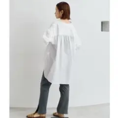 ◆IENA ラミーリヨセル バックギャザーシャツ