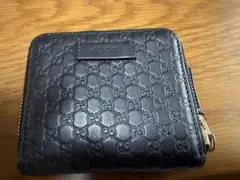 美品　GUCCI ミニ財布　マイクロGG インターロッキング　ブラック