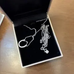 NEXT DIAMOND スターリングシルバー オーバル型ネックレス 2本　新品