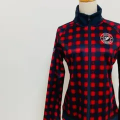 美品 FILAGOLF フルジップジャケット バッファローチェック 裏フリース