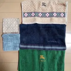 バーバリーフェイスタオル、ウォッシュタオルセット