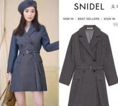 snidel ジャケットミニワンピース グレー