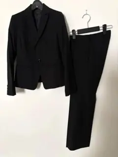 a.v.vストライプ柄パンツスーツセット　ブラック