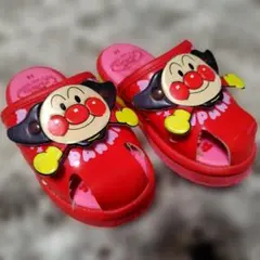 アンパンマン　赤　サンダル　スリッパ　音なし　14センチ　女の子　靴