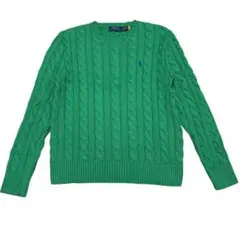【極美品】POLO RALPH LAUREN ケーブルニットネイビーポニー QR