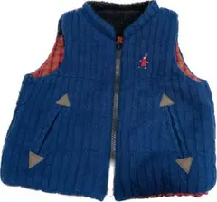 ファミリア ベビー リバーシブル 80センチ ダウンベスト