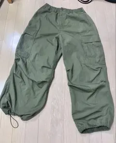 カーゴパンツ オリーブ ワイドパンツ　GU gu ペインターパンツ　カーキ
