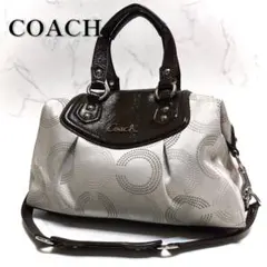 COACH オプアート 2way brown opart アシュレイ