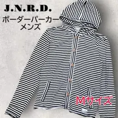 J.N.R.D. ボーダー パーカー M ネイビー×ホワイトのサムネイル