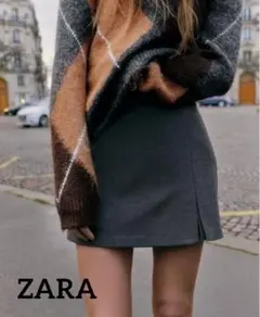 【人気】ZARAザラ スリットディテール スコート 新品