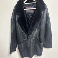 レザージャケット　ラムレザー　韓国製　古着