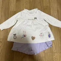メゾピアノ 長袖Tシャツとショートパンツ セット 90cm