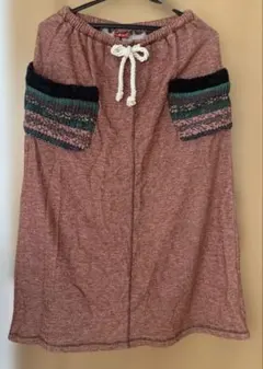 Anina 赤系 ポケット付きロングスカート