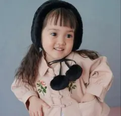 新品タグ付き softcheese ファーボンネット　ブラック48cm 帽子