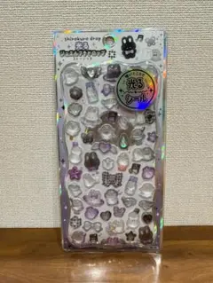 光る　ジュエルプチドロップ　白黒