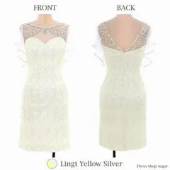 ケープ風 ビジュ付きキャバドレス L AngelR