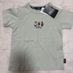 未使用　タグ付　POLO 半袖Tシャツ　110cm 水色　刺繍　クマのサムネイル