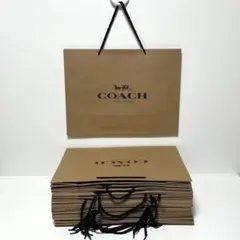 COACH コーチロゴ紙袋　大サイズ　100枚 枚数対応可　未使用　ショッパー COACH ショッパー 紙袋 100枚 未使用 枚数相談可 - メルカリ