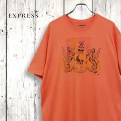 EXPRESS★Tシャツ★XXL★ビッグサイズ★プリント★紋章★ドラゴンのサムネイル