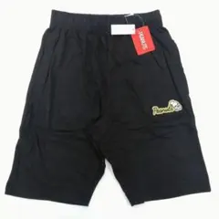 新品タグ付き　黒　ワッペン刺繍　スヌーピー　ハーフパンツ　Mサイズ