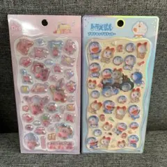 星のカービィ ドラえもん プチドロップステッカー 2種セット