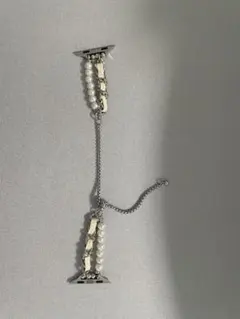 Apple Watch用シルバーパールバンド