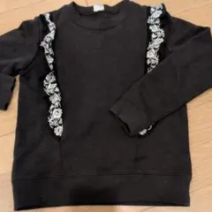 値引きpetit main ブラック 長袖カットソー 130