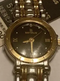 BENRUS 腕時計 クォーツ ゴールド/シルバ➖　時計専門店で電池交換済のサムネイル