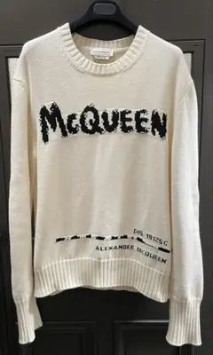 美品★Alexander McQueen ロゴクルーネックニットのサムネイル
