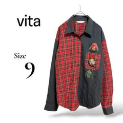 ビータ レトロ 競馬 ジョッキー 勝負服 刺繍 ネルシャツ タータンチェックのサムネイル