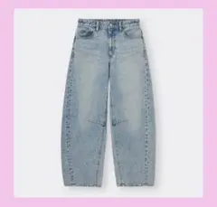 GU バレルレッグジーンズ Mサイズ　新品未使用63ブルー標準丈