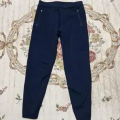ネイビー ジャージパンツ ファスナー付きポケット