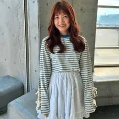 yori ヨリ ギンガムチェックビックカラーカットソー 半袖 プルオーバー