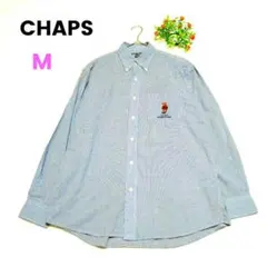 【90s・希少】チャップス ラルフローレン ギンガムチェックシャツ 青 M