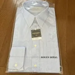 KOGEN ROYAL 青白グレー　ストライプ ワイシャツ　長袖　サイズ37