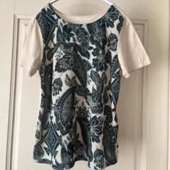 エトロ　ETRO　シルク　カットソー　異素材切り替え　ペイズリー　44 エトロ ETRO シルク カットソー 異素材切り替え ペイズリー 44 - メルカリ