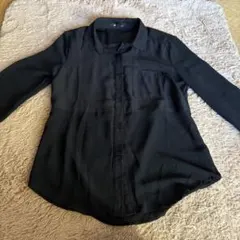 フォーエバー21 レディース　長袖シャツ　シースルー　ブラック