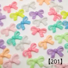 【201】リボンアクリルビーズ 30㎜ 50個 350円