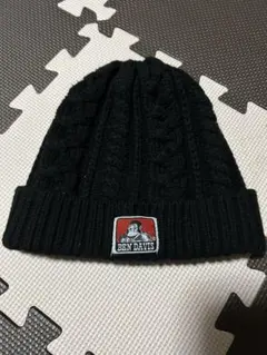 BEN DAVIS ブラックニット帽 ケーブル編み