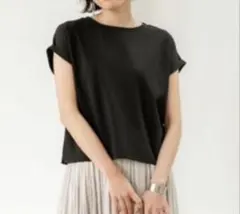 スタイルデリ　理想的ハリ感の 袖口折り無地Tシャツのサムネイル