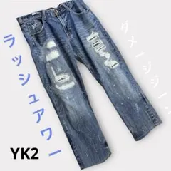【Y2K】ラッシュアワー ダメージデニム クラッシュ リペア加工 ストリート