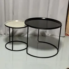 KANADEMONO CAMBRO製トレー ローテーブルブラック＆ホワイト