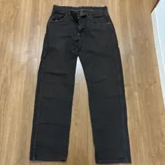 ブラック ストレートデニム 30インチ