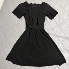 【匿名配送】MAJESTIC LEGON 黒 膝丈ワンピースのサムネイル