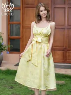 ERUKEI エルケイ ジャガード イエロー ワンピース