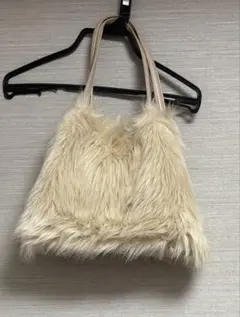 ファーバッグ ベージュ トートバッグ